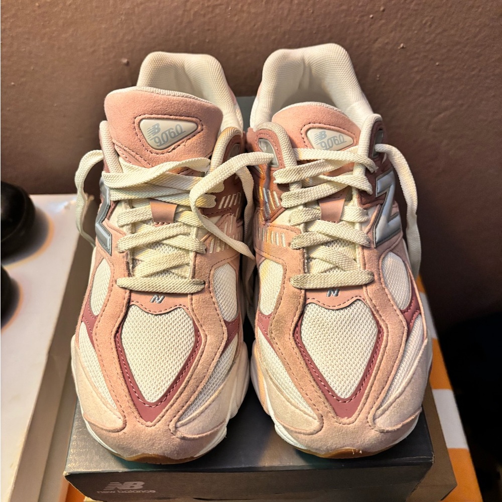 New Balance Women's Blush and Cream Sneakers